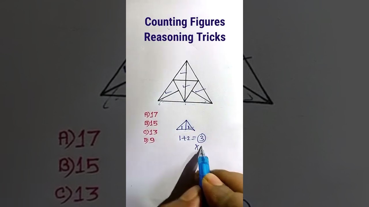 Counting figures| Counting figures Reasoning in Hindi| Reasoning Classes| #shorts
