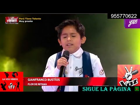 Gianfranco Bustios en La Voz Kids - Flor de Retama