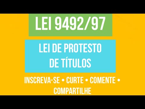 Lei 9492/1997| Lei de protesto de títulos em áudio | voz humana