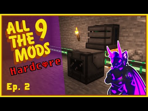 Insane Minecraft Adventure - Hardcore All Mods 9! Ep.2 Ores and Energy
