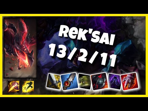 EU Challenger Rek'Sai JUNGLE (13/2/11) vs Kha'Zix Gameplay Replay - Patch 10.22