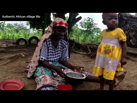 African Village Morning | Rain & Fresh Organic Cooking