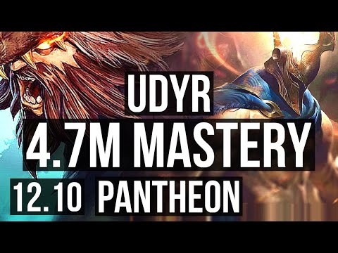 UDYR vs PANTHEON (JNG) | 4.7M mastery, 4/1/7, 1100+ games | BR Master | 12.10