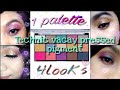 4 LOOKS 1 PALETTE FOUR EYE LOOKS WITH THE TECHNIC VACAY PRESSED PIGMENT PALETTE RE UPLOADED