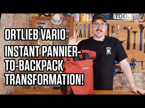 Convertible Pannier to Backpack - Ortlieb Vario for style on-and-off the bike!