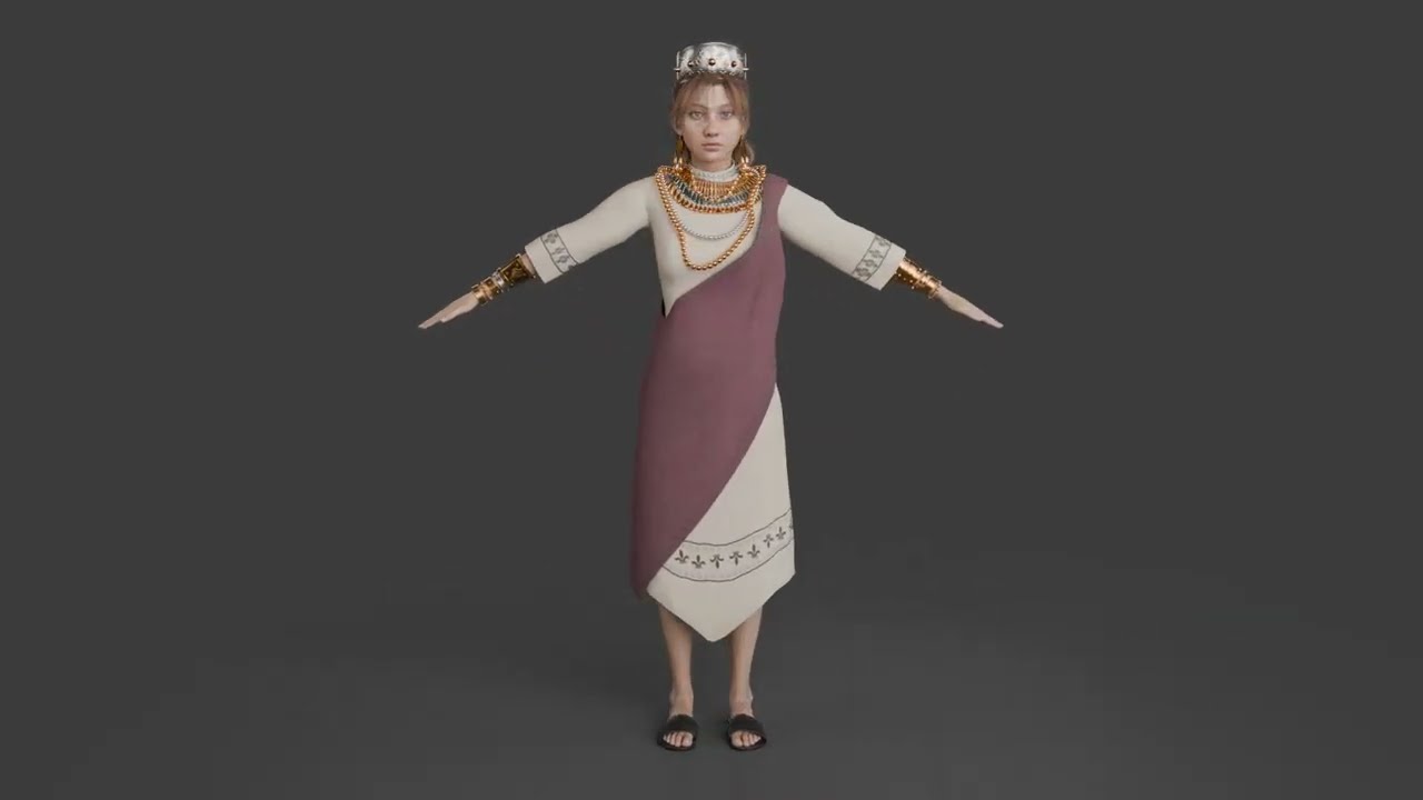 Realistic Princess Character 3D Model