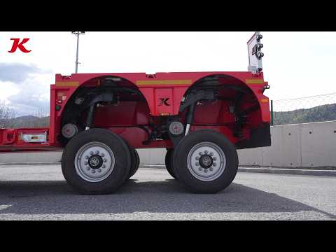 Video bij:Kassbohrer komt met pendelas- dieplader