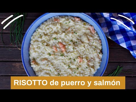 Risotto de puerro y salmón ahumado