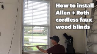 Dad Installs Allen + Roth Cordless Faux Wood 2-Inch Blinds