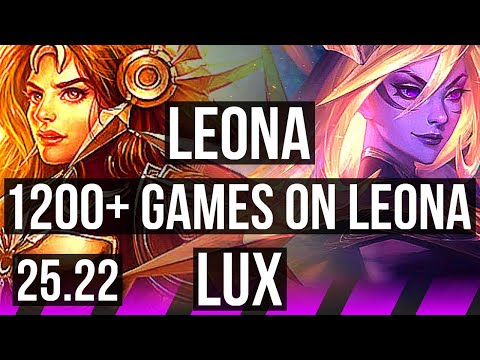 LEONA & Ashe vs LUX & Jhin (SUP) | 1200+ games | KR Grandmaster | 25.22