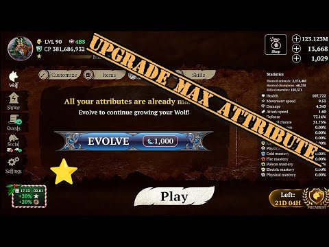 the wolf - Upgrade Max Attribute & Unlock 1 🌟❗#thewolf