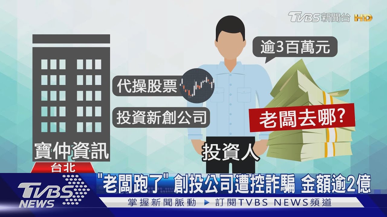 「老闆跑了」創投公司遭控詐騙 金額逾2億