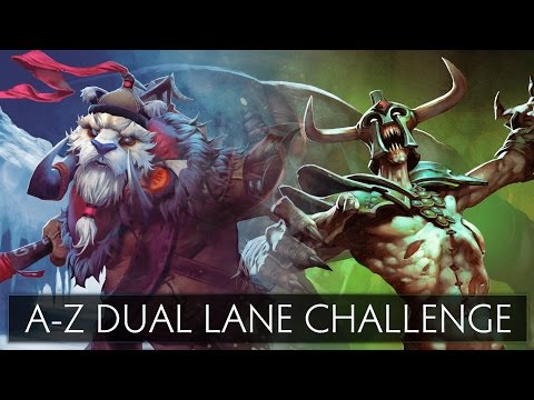Dota 2 A-Z Dual Lane Challenge - Tusk and Undying