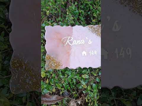 A very beautifully designed name plate to bring in a lot of amazing vibes..♥️ #resin #resincrafts