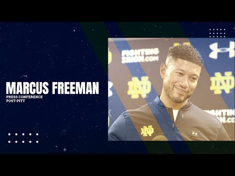 Notre Dame Football Coach Marcus Freeman Post-Pitt