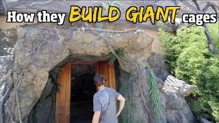 How they Build Giant reptile cages (cage Reveal pt1of 2) for snakes &amp; gators + Man Made rock work