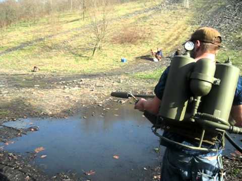 Homemade m2 flamethrower 4/20