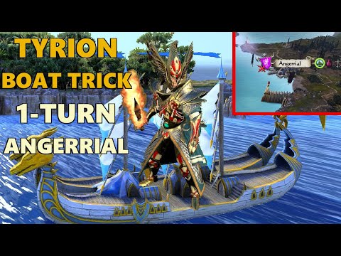 Tyrion BOAT TRICK - 1-Turn Angerrial/4-Turn Eataine Legendary  Total War : Warhammer 2