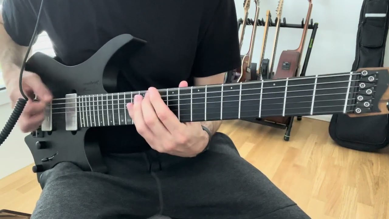 Roberto Barlocci playing the Master of Puppets intro riff by Metallica on electric guitar