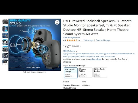 S15E22 - PYLE PBKSR40 Powered Bookshelf Speakers From Amazon Review