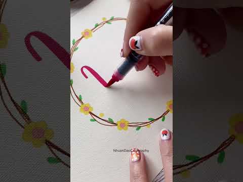 🥰Modern Calligraphy & Hand Lettering🥰#NhuanDaoCalligraphy #Calligraphy #Moderncalligraphy #shorts