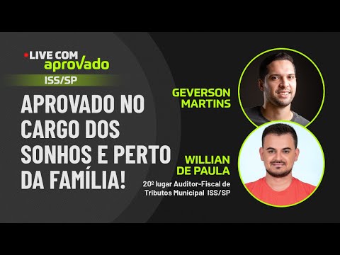Live com Aprovado - Willian de Paula - 20º lugar no ISS/SP