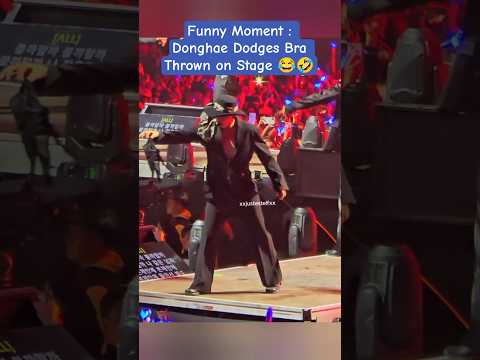 Funny Moment: Donghae Dodges Bra Thrown on Stage 😂🤣