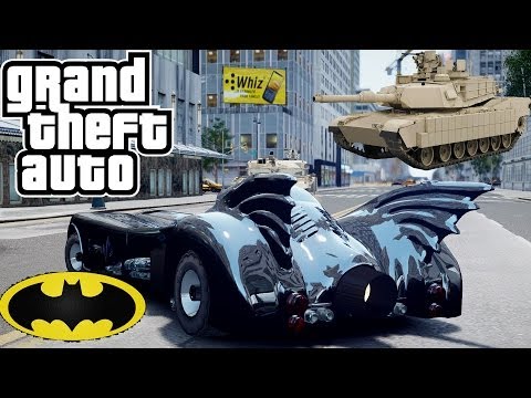 BATMOBILE VS TANK - GTA 4