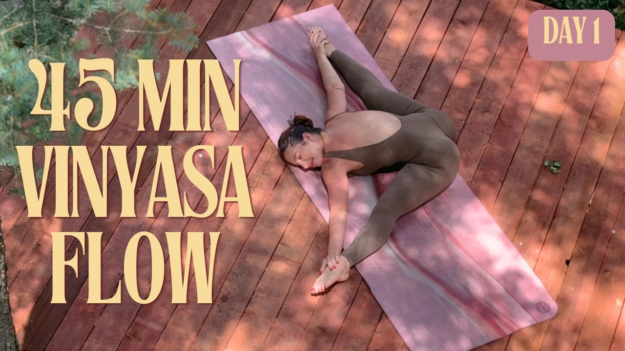 Day 1: 45 Min Vinyasa Flow with Lots of Arm Balances & Core | 30 Day Yoga In Nature Challenge