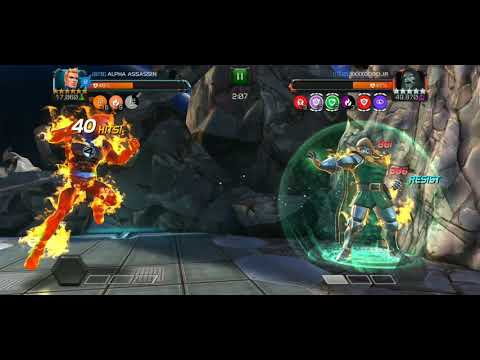 Alliance War - Human Torch One shot Dr. Doom Boss
