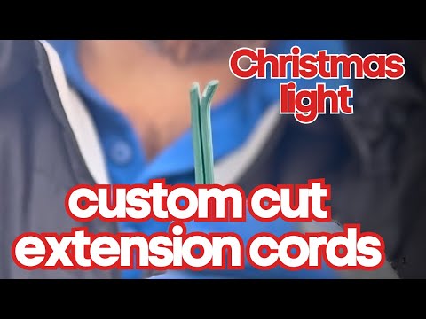 How to cut custom extension cords for Christmas lights using zip wire and vampire plugs