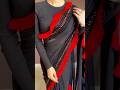 Georgette Black Saree With Heavy Red Border ️ Www Priyazgallery Com WhatsApp On 9079153011 Saree