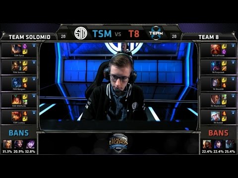 NA LCS TSM vs T8 Game 2 Highlights (NA LCS Spring 2015)