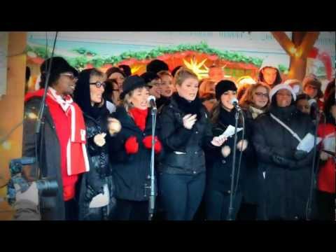 VOC Sweet Soul Gospel Choir performing at the Vancouver Christmas Market