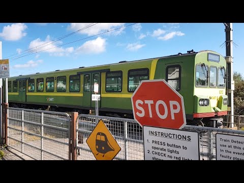 Irish Rail 8300 Class Dart Train - Rathdown Level Crossing, Wicklow