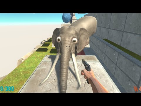 FPS Avatar in the Tower of Babel with All Weapons - Animal Revolt Battle Simulator