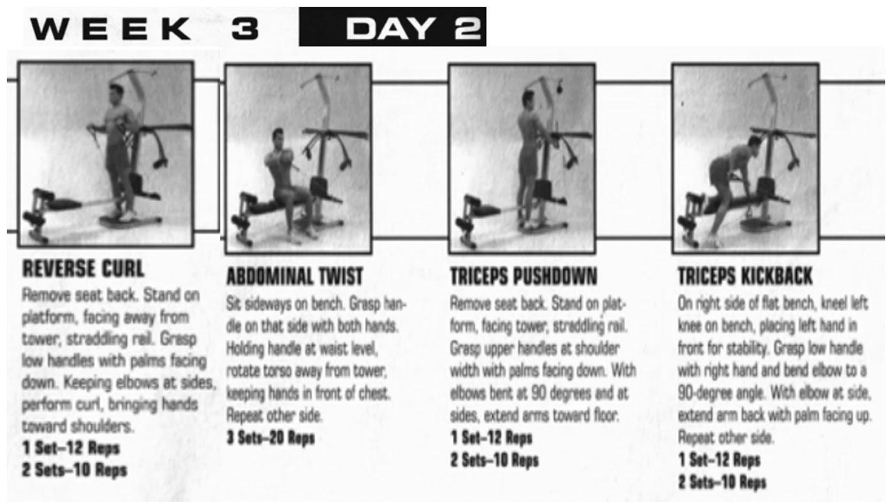 Bowflex 6 week exercise program