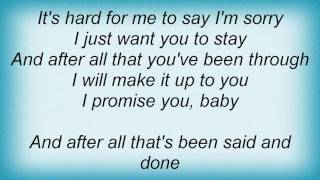 Barry Manilow - Hard To Say I&#39;m Sorry Lyrics