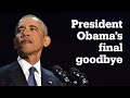 Barack Obama's emotional farewell speech