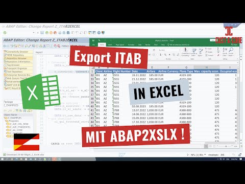 Export einer internen Tabelle (itab) in Excel (abap2xslx) [deutsch]