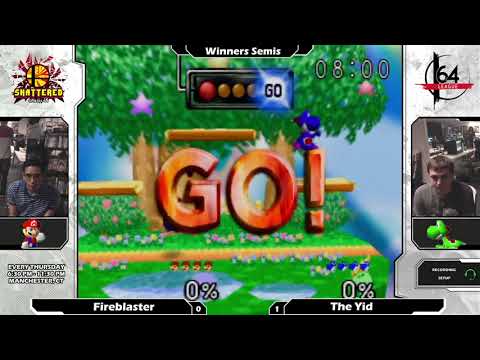 Smash 64: Fireblaster (Mario) V The Yid (Yoshi) - Shattered 120 Tournament SSB64