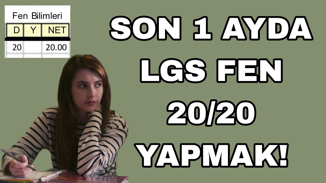 HOW TO ACHIEVE 20/20 SCIENCE SCORE IN THE LAST MONTH!? LGS Mustafa Study