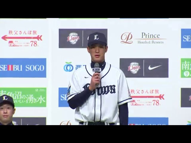 【2014新入団発表会】やや緊張気味のドラフト1位・高橋光成 「チームに貢献したい」