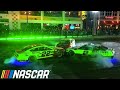 Team Penske's 3 car burnout on the streets of Nashville