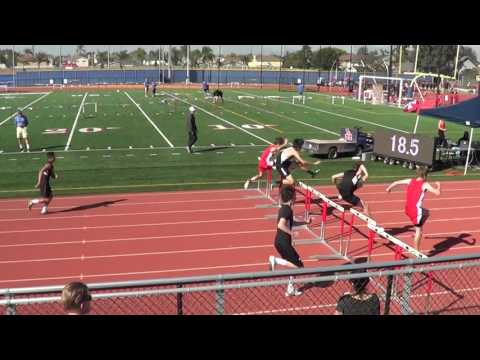 FSB 110m Hurdles vs Troy 3-15-17 - Los Alamitos Boys