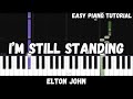 Elton John I M Still Standing Easy Piano Tutorial