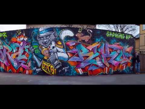 "Ju$t kidz growing up" -Big Mora & Riku B of EK53 Graffiti Squad (Tallinn Graffiti 2017)