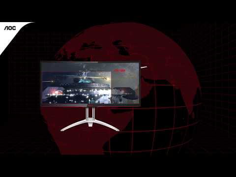 AOC Curved-Gaming-Monitor AGON AG352UCG LCD-Display 88,89 cm (35") schwarz/silber video preview