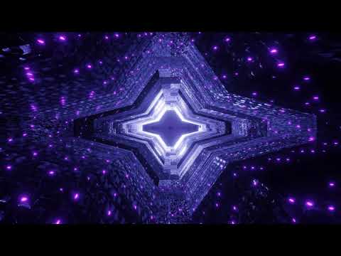 Tunnel Corridor Sci-fi Neon Lights Background#4K