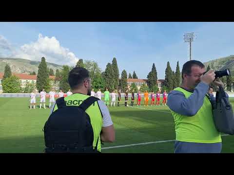 Himna pod Bijelim brijegom pred finale Kupa BiH Zrinjski - Borac